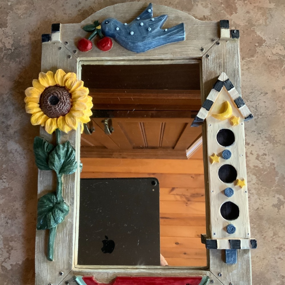Whimsical cute and colourful miror, never used